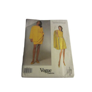 Perry Ellis Vintage Women's Sewing Pattern 2872 Dress and Jacket Size 14-16-18